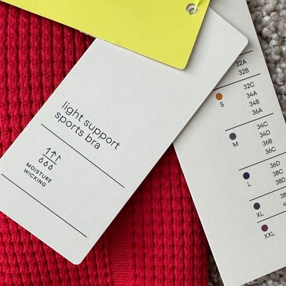 Red Women's Sports Bra All in Motion Light Support - Picture 3 of 4